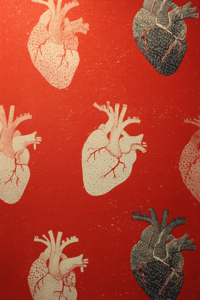 Hand Drawn Heart Pop Art Illustration