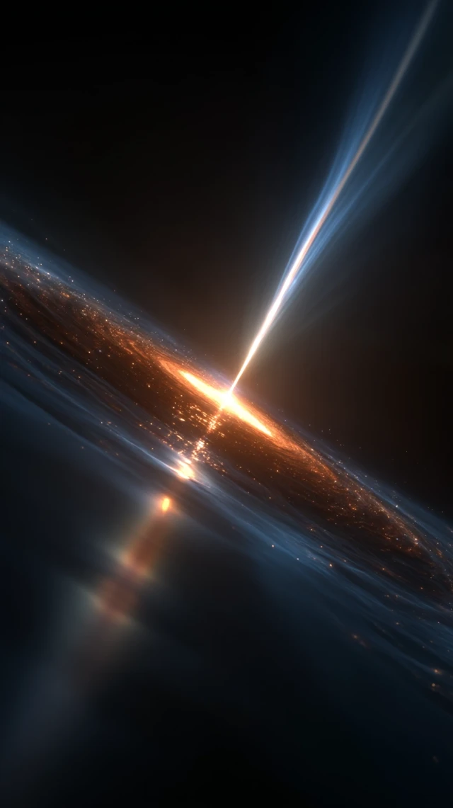 Black Hole Explosion: Cosmic Light Beam in 4k