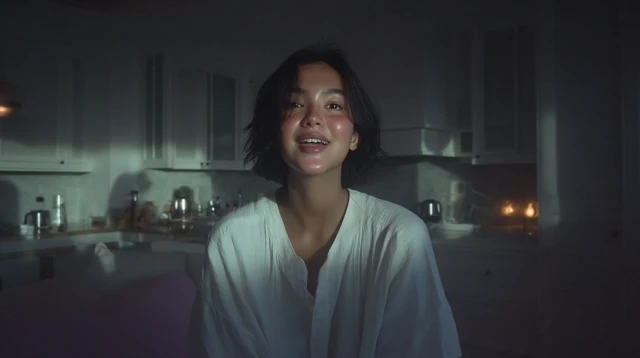 Young Asian Woman in Modern Living Room 2036