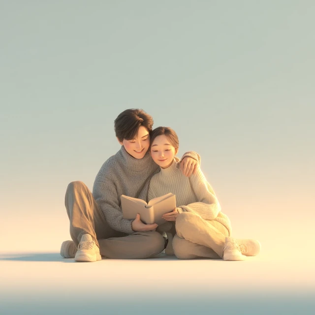 Young Couple Reading About Preconception