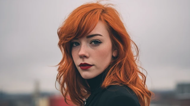 Beautiful Redhead Woman Portrait
