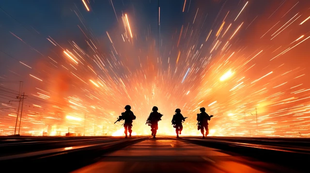 Warriors Marching Towards Firestorm