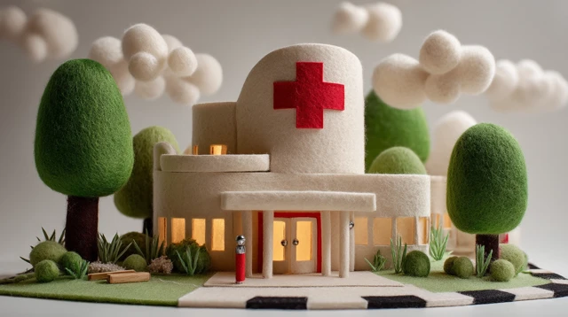 Handmade Hospital Stop Motion Art