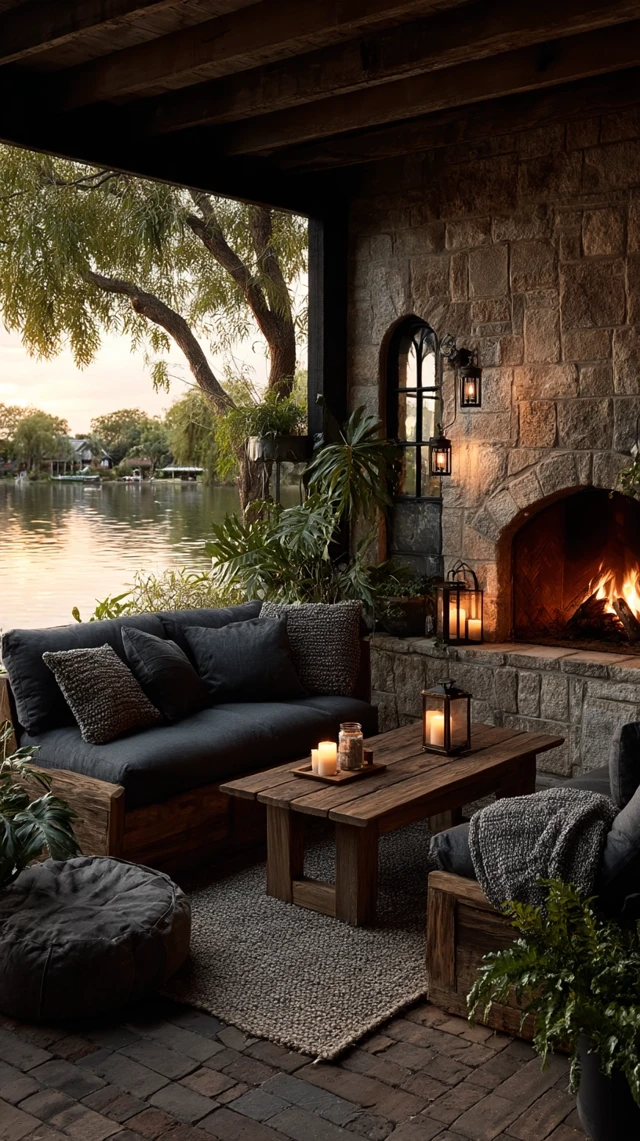 Cozy Garden Gazebo with Fireplace Sunset Views