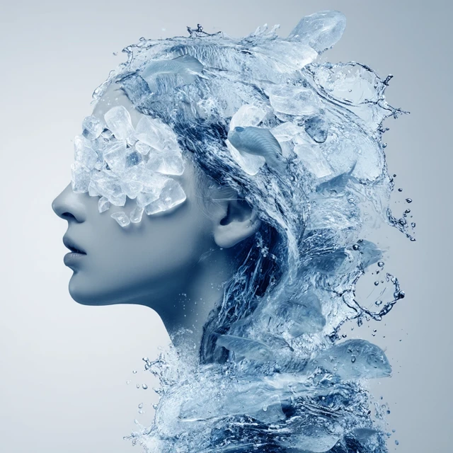 Mermaid Fusion Water and Ice Art