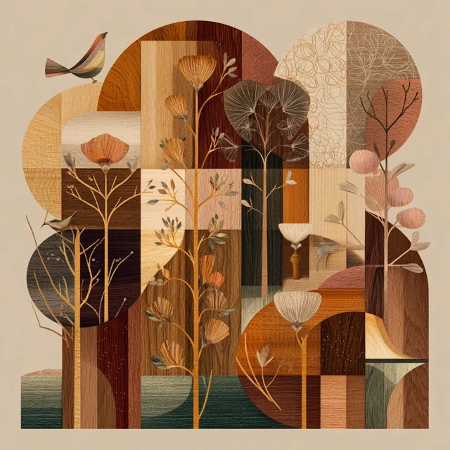 Modern Marquetry: English Forest in Wood