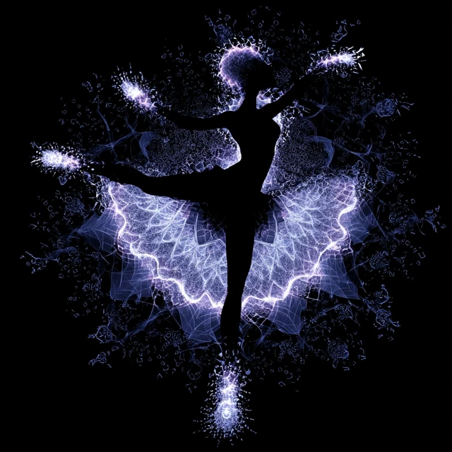 Fractal Dance Silhouette
