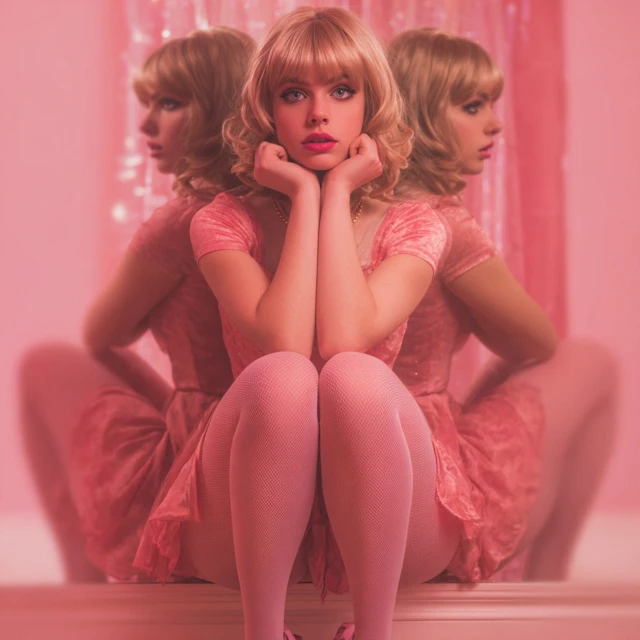 Transgender Beauty Pink Outfit Feminine Gaze