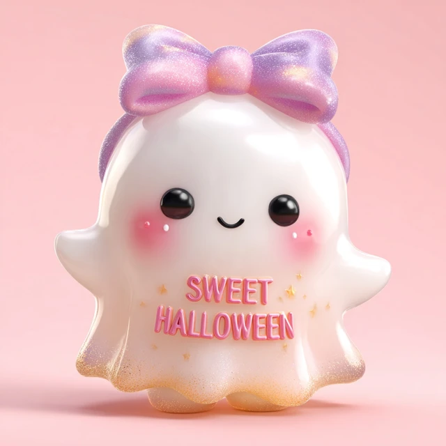 Cute Halloween Ghost Statue Sweet Resin Toy