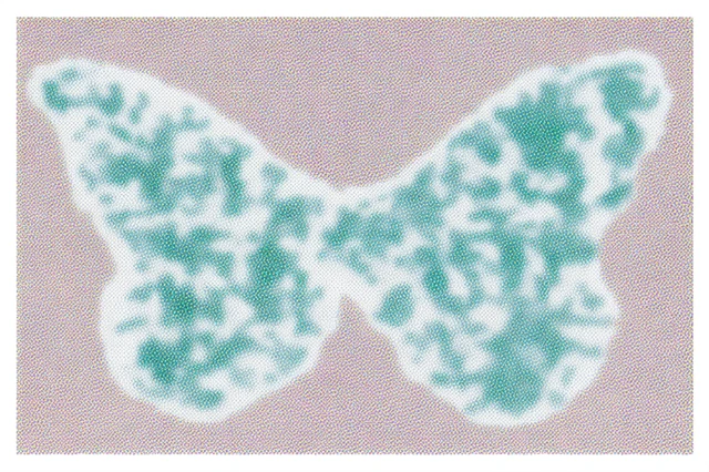 Mosaic Butterfly Abstract Art Blue Gradient