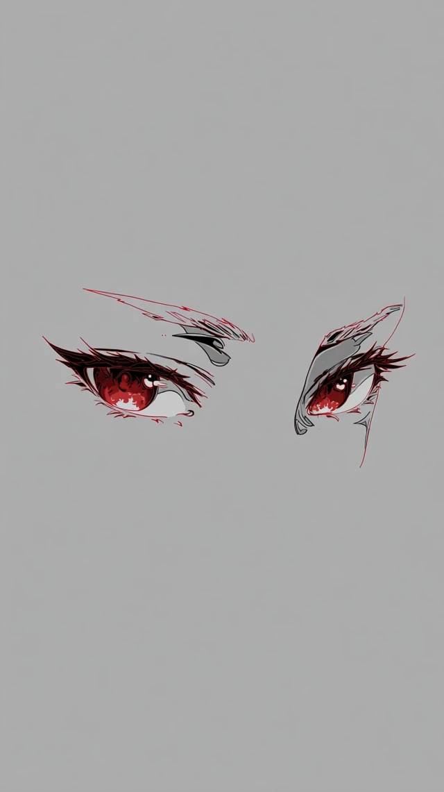 Anime Eyes Minimalist Tattoo Style Design