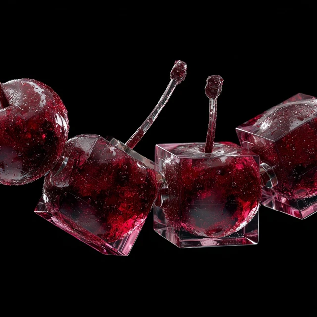 Frozen Cherry Necklace Hyperrealistic Jewelry Design