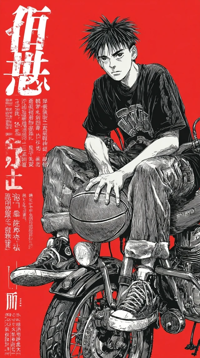 Slam Dunk Ryukawa Kaede Retro Anime Poster