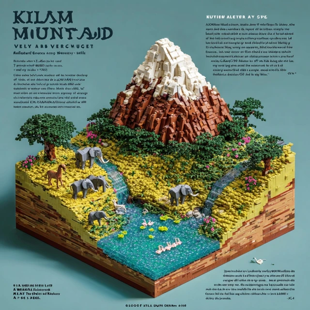 LEGO Mount Kilimanjaro Great Rift Valley Diorama