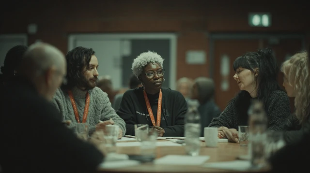 British Community Members Discussing Ideas