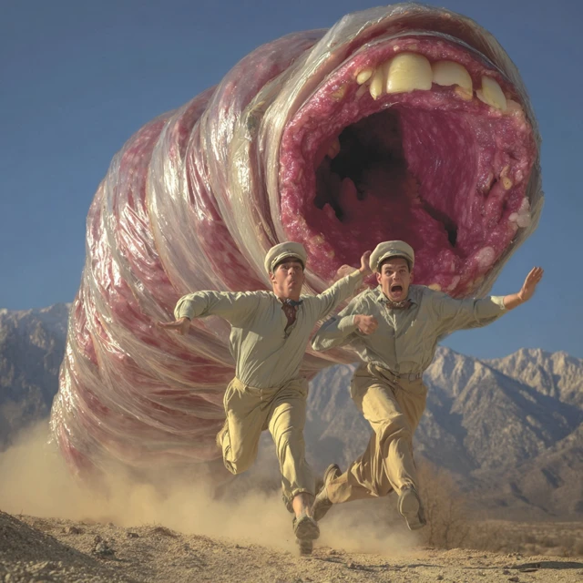 Giant Salami Worm Dune Action Movie
