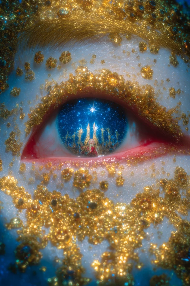 Eye of Galaxy Jewels Gold