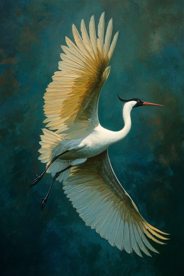Crane in Flight Art in the Style of McFarlane McQuarrie
