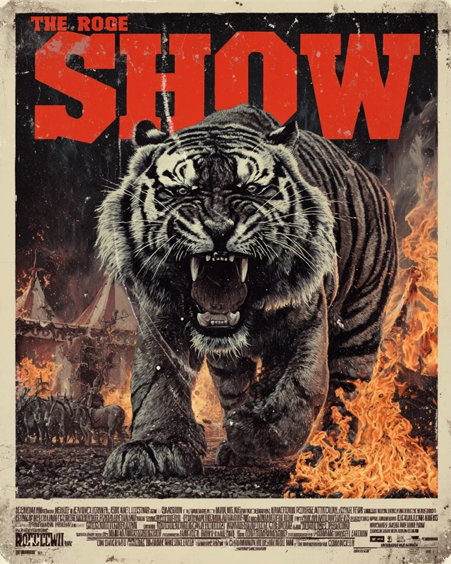 Vintage Horror Movie Poster THE SHOW 1970s Style