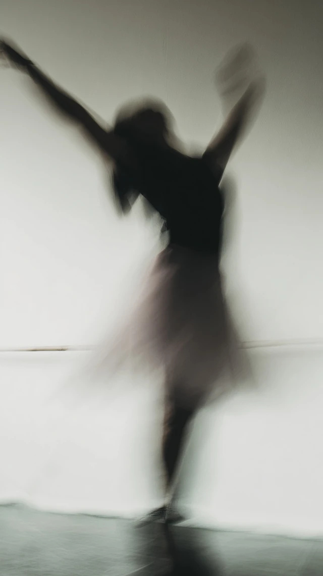 Blurry Dancer in Film Photography Style