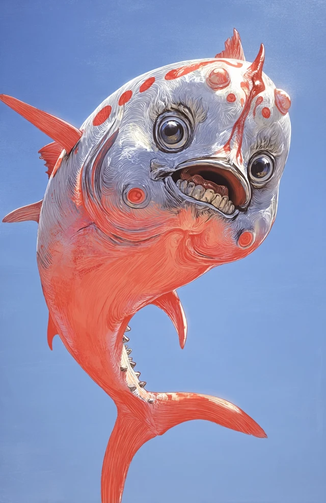 Bizarre Fish Creature Illustration Art