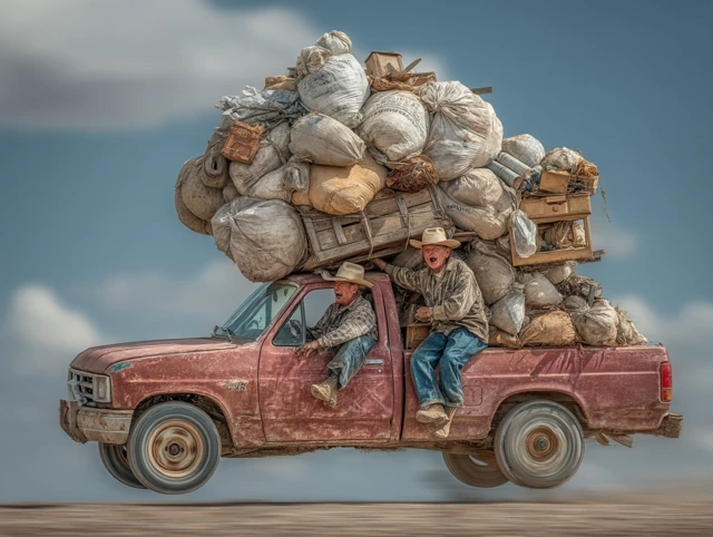Redneck Truck Overload Rural Road Adventure
