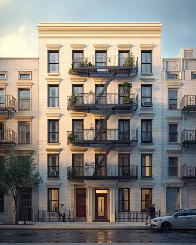 Brooklyn Apartment Building 3D Rendering Architecture Design