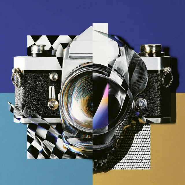 Camera Photomontage in Lichtenstein Style