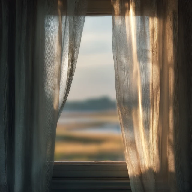 Window View Peaceful Landscape Natural Light Calm Scene