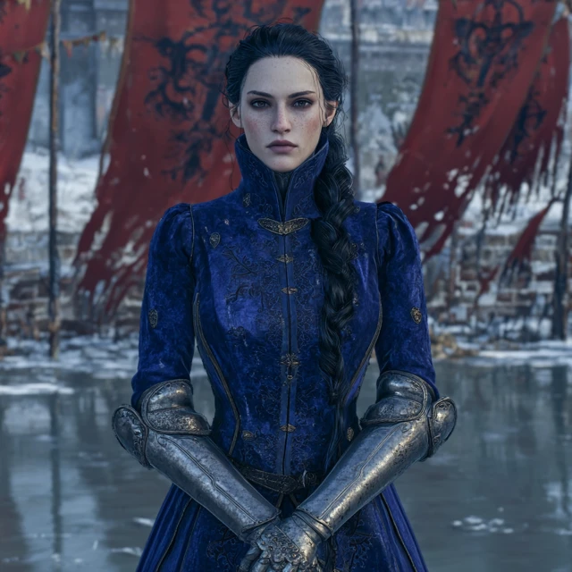 Noblewoman in Armor at Dusk