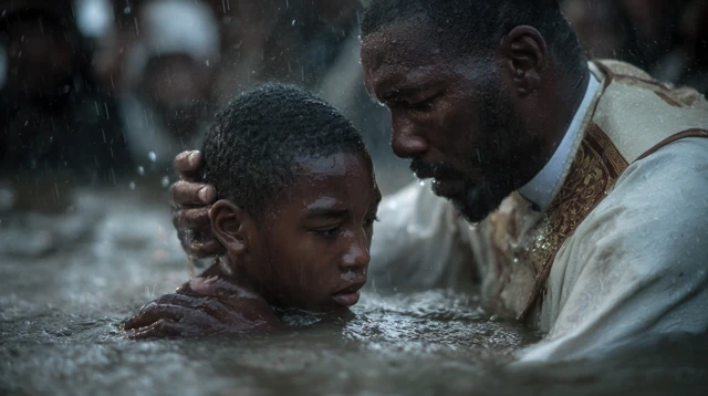 Baptism in South Africa During a Thunderstorm