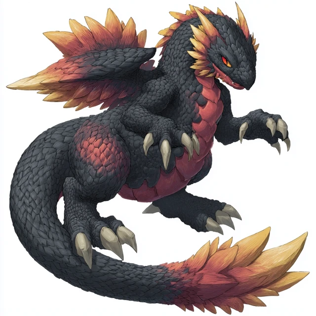 Dark Type Pokemon Dragon Vector Art