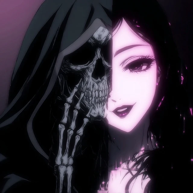 Dark Femme Fatale Grim Reaper Anime Art