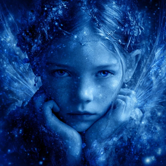 Indigo Fairy of Compassion - Digital Art