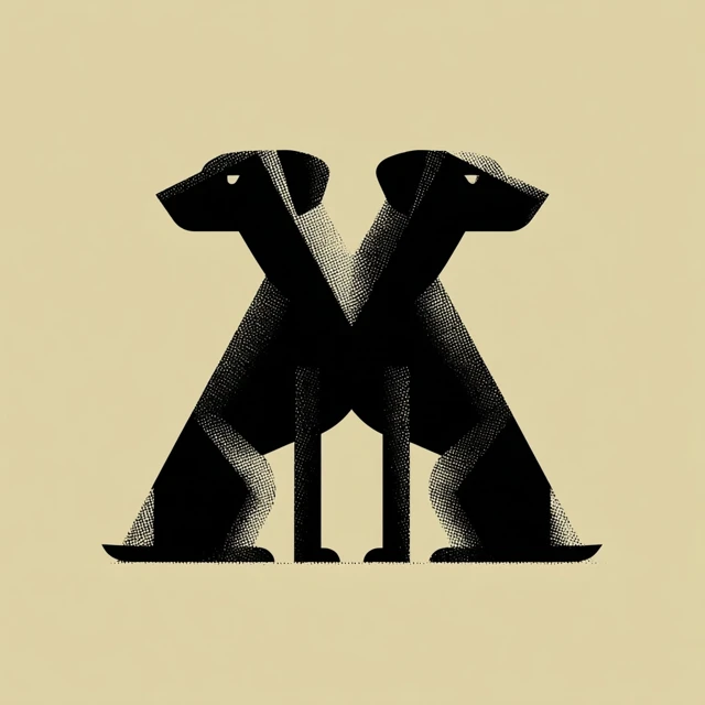 Abstract Dog Logo Design - Minimalist Silhouette