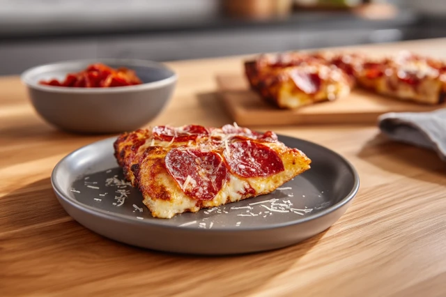 Detroit Style Pizza Pepperoni Mozzarella