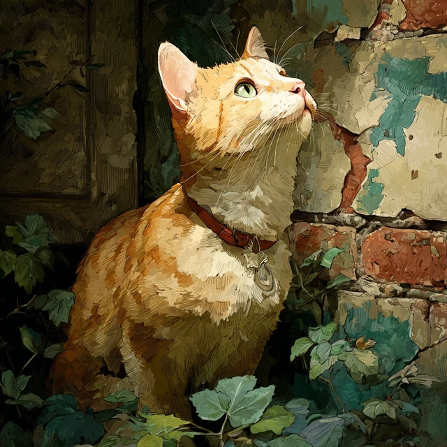 Detailed Cat Portrait Close Up