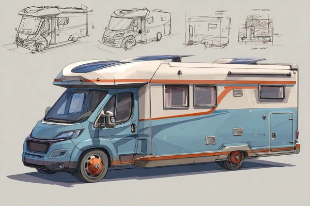 European Leisure Vehicle Design Concept 3D Render