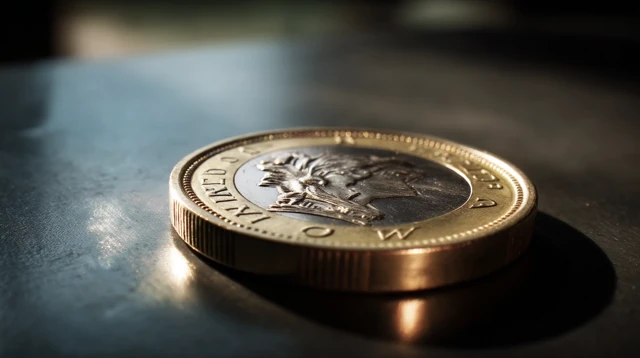 British Pound Coin Macro Photo