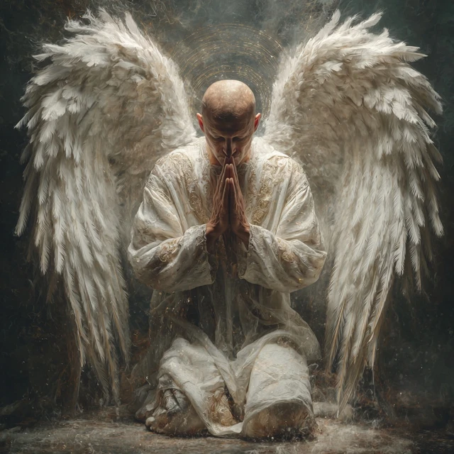 Angel Praying Stay Strong Believe in Miracles