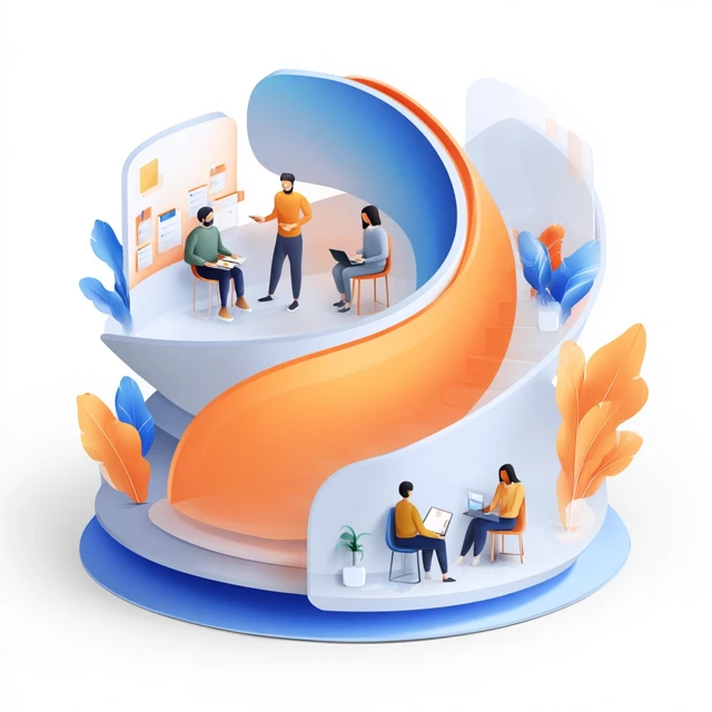 User Center 3D Illustration White Background