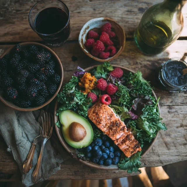 Fertility Supportive Meal Salmon Berries Avocado