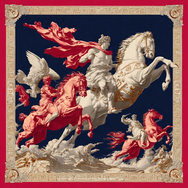 Helios in Chariot Mythological Baroque Art