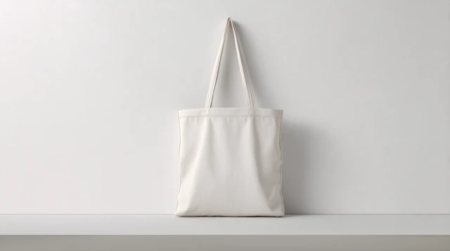 Blank Canvas Tote Bag Mockup for Design or Advertising
