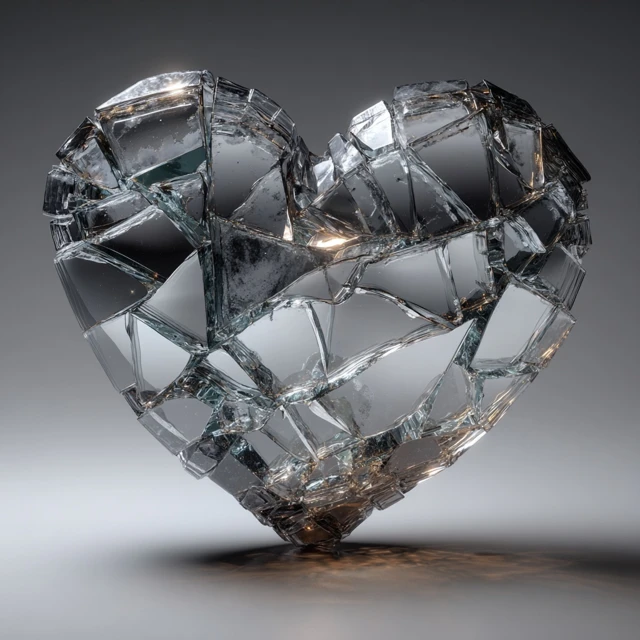 Shattered Heart Broken Glass Concept Art