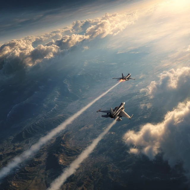 Fighter Jets Above Earth Ultra Realistic 3D