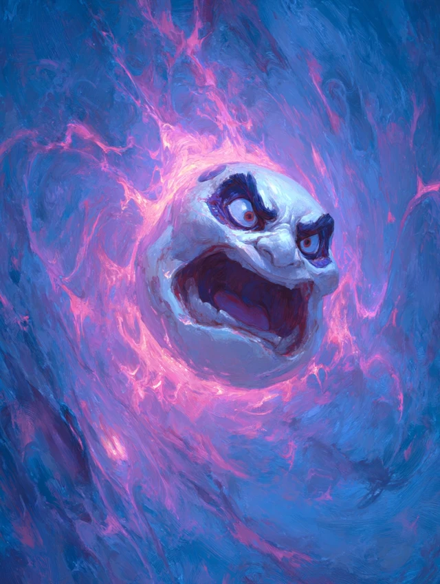 Psychedelic Daruma Doll Abstract Art