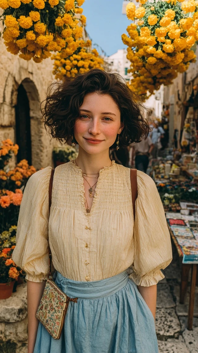 Snow White in Flower Market Portrait