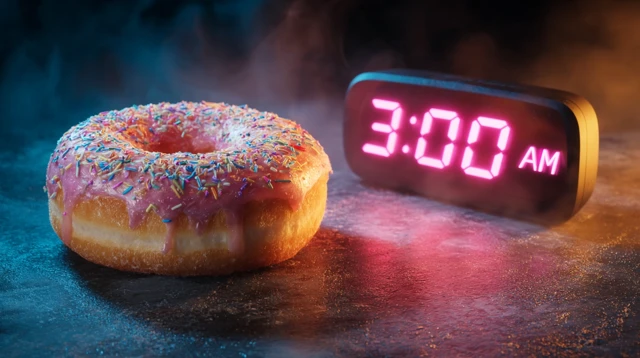3 AM Donut Dramatic Lighting Photographic Style