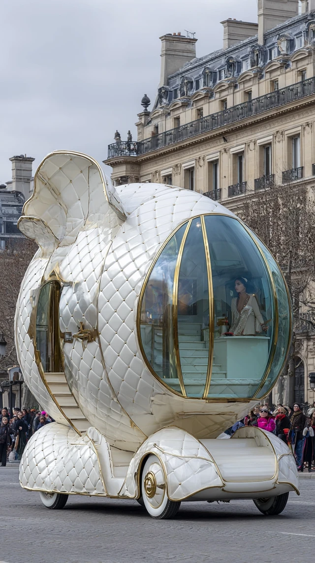 Chanel Luxury Camper Van in Paris Fashion SciFi